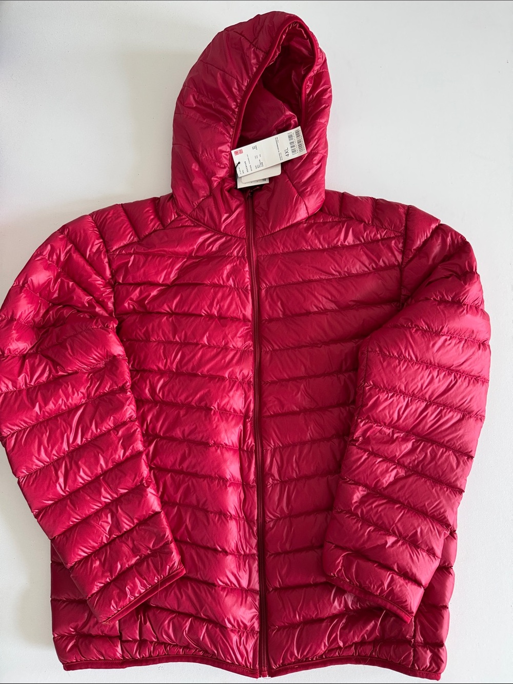 Uniqlo Women’s Hooded Lightweight Puffer Jacket - Fuchsia - 100% White Duck Down